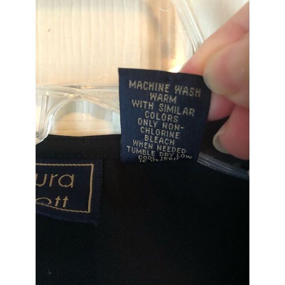 Laura Scott Black Ruffled Blouse 14 - Picture 8 of 10